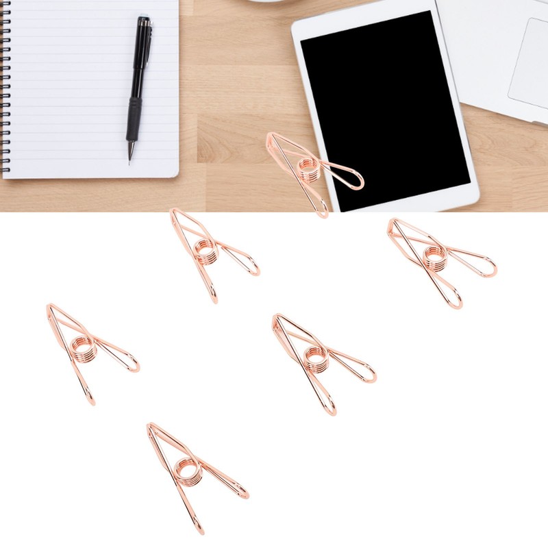 60pcs Wire Clothes Pins Antislip Creativity Metal Wire Hollow Out