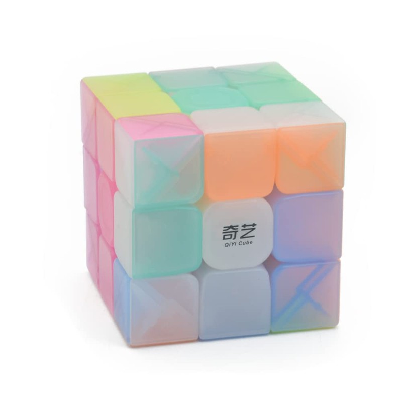 Jelly Speed Cube 3x3 Stickerless Magic Cube Puzzle Toy Colorful