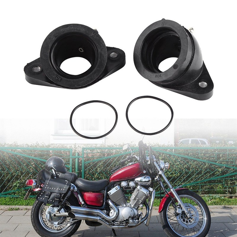 Keenso Motorcycle Carburettor Interface Adapter, 2 Pieces Motorcycle Rubber Carburettor