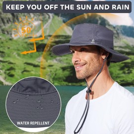 G GIEPHT Fishing Hat for Mens Womens Sun Hat Wide Brim Bucket Hat SPF UV UPF Protection XL XXL Large Size Big Head Tall Oversized Summer Beach Hiking Safari Golf Outdoor Gardening