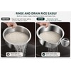 Stainless Steel Rice Washing Bowl for Kitchen Prep – 2-in-1