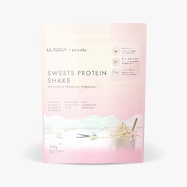 ULTORA WHEY & SOY プロテイン 330g 人工甘味料不使用 1日分の鉄と亜鉛とビタミンC 女性 ホエイ ソイ 美容 ダイエット 置き換え ご褒美 (330g, バニラ風味)