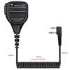TechSide 2 Pin Midland Waterproof Shoulder Speaker Microphone + 3.5
