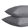 MOONLIGHT20015 Double Duvet Cover - Grey Solid Soft Double Bedding