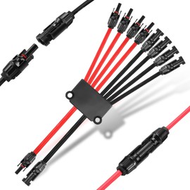 YUFFQOPC Y Solar Branch Parallel Connector,2 to 8 Photovoltaic Connectors,PV Adapter Y Solar Cable,Solar Branch Adapter 6mm² 30A DC1000V