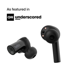 Belkin Wireless Earbuds, SoundForm Freedom True Wireless Bluetooth Earphones with Wireless Charging Case IPX5 Certified Sweat and Water Resistant with Deep Bass for iPhones and Androids - Black