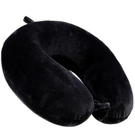 XinYiSheng Travel Pillow - Memory Foam Neck Pillow Support Pillow,Luxury Compact & Lightweight Quick Pack for Camping,Sleeping Rest Cushion (Black)