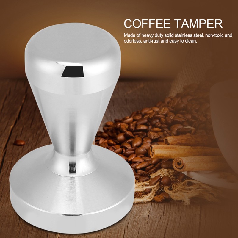 57.5mm/49mm Stainless Steel Coffee Tamper Flat Base Espresso Beans Press