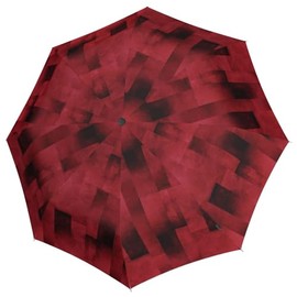 Knirps T.260 Medium Duomatic Crook Handle Clear Fire, Clear Fire