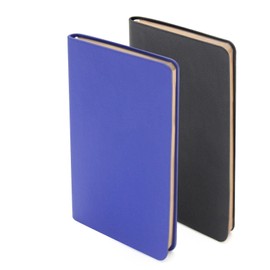 Soft Cover Journal Notebooks 2 Pack A6 Pocket Notebook Small Notebooks Lined Writing Journals 3.1x5.5 Inches 112 Pages Mini Notebooks Journals for Men and Women Travel Office School Black Dark Blue