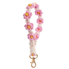 Capaneus Braided Key Pendant for Girls Women, pink