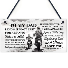 Red Ocean Novelty Motorbike Motorcyle Sign Biker Gift For Dad Fathers Day Birthday Gift From Son Thank You Gift