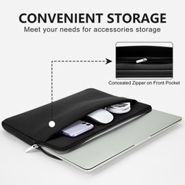 HEDUGO 13 Inch Laptop Case Bag Padded Laptop Case with Zip Accessory Bag Compatible with 13.6 Inch MacBook Air M4 M3 M2 2025-2022, 14 Inch MacBook Pro M4 M3 M2 M1