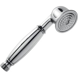 DRELD Retro Shower Head, G1/2 Hand Shower Head Made of Brass, Antique Nostalgic Retro Hand Shower Head with Telephone-Style (Silver)