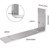 YUMORE Stainless Steel L Bracket, 10x6x2 in Shelf Brackets Heavy