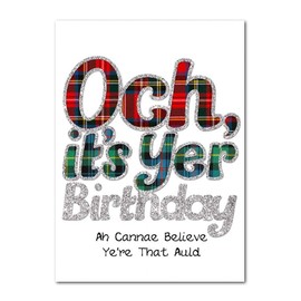 Embroidered Originals Och Its Yer Birthday Scottish Card
