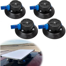 4.5" Suction Feet for Starlink Mount, Hand Pump Vacuum Suction Cup for Starlink Flat Mount, Portable Glass Suction Cups Fit for Countertops, Glass, Metal, and More 4 Pack