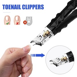 Nail Clippers with Wide Jaw Opening and Splash Guard, Solymody Orthoclip, High Performance Nail Clippers, Precise Toenail and Fingernail Clippers for Seniors and Adults, Solymody Nail Clippers