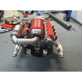 Universal Vanquish H10 Optic Knights Customs Motor Red With Red Radiator combo
