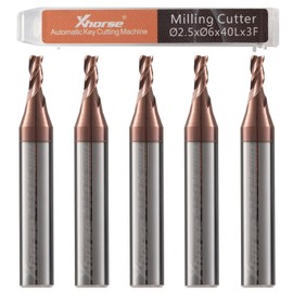 Xhorse 5 PCS Original 2.5mm Milling Cutter for Condor XC-Mini Plus/Plus II/XC-002 and Dolphin XP005/XP005L/XP007 Key Cutting Machine (2.5mm)