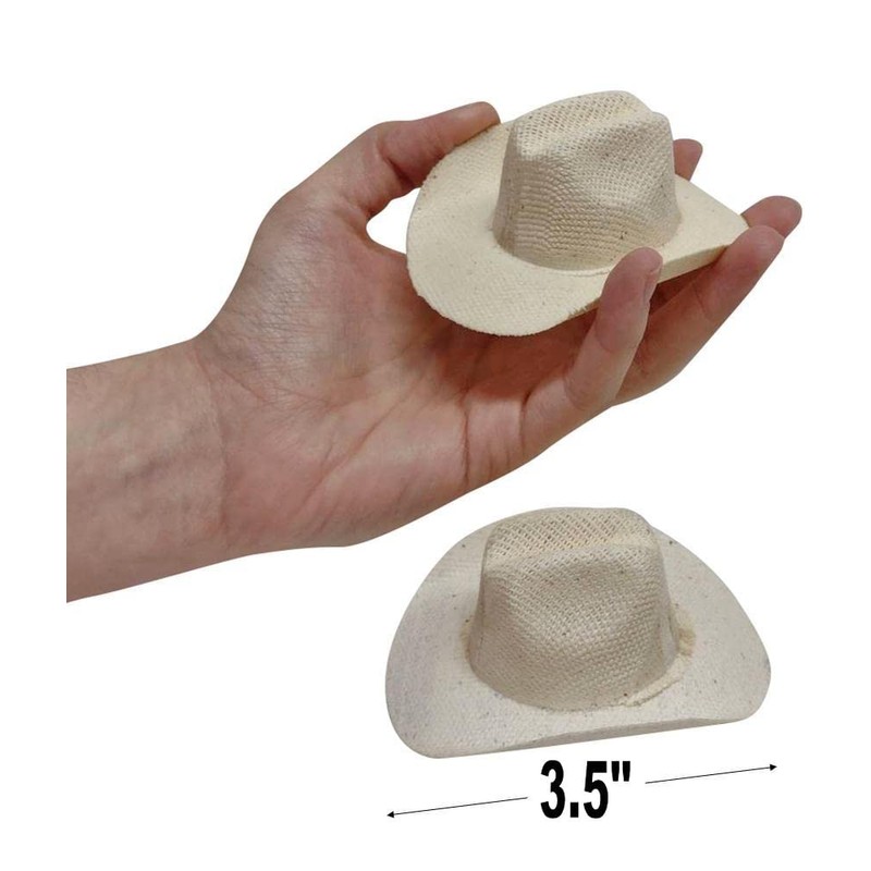 12 Mini Sombrero Vaquero Rodeo de 8.5cm