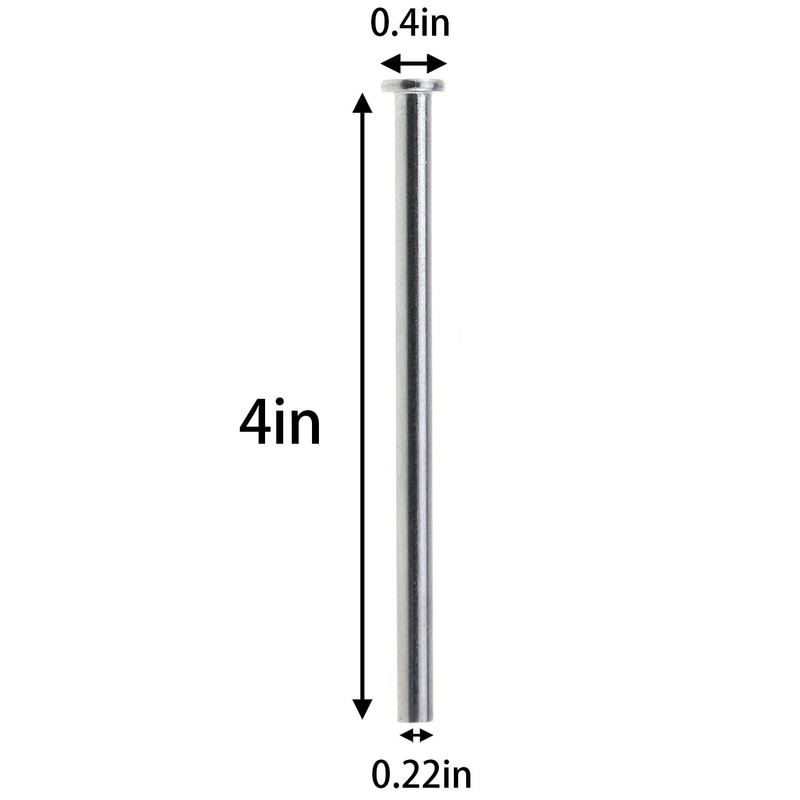 MEETOOT 4PCS 4 Inch Stainless Steel Straight Hinge Pin for