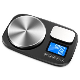 AMIR Digital Kitchen Scale, Large Dual Platform 10kg & 1kg Food Scales with Tare Funtion, Food Weight Scale with Two Precision 1g & 0.1g, Unit Conversion, Auto Switch-Off for Home, Kitchen