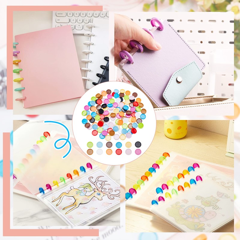 craspire 12-Colour Expansion Discs Pack of 120 Plastic Book Discbound