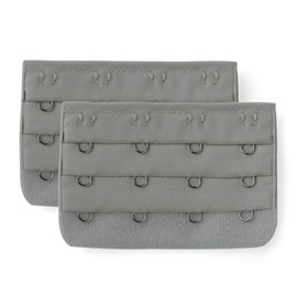 Allegra K 2 Pcs Ladies 3 x 4 Hook Bra Extenders Strap Extention Gray One Size