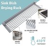 YEHUARIS Roll-Up Dish Drying Rack, Multifunctional Rollable Over Sink Dish