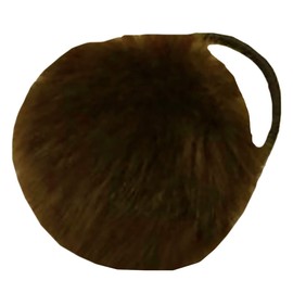 White Fang ZA047 Hair Rubber with Fur Bonbon Adult Stylish Cute Hair Accessory (14: Coffee)