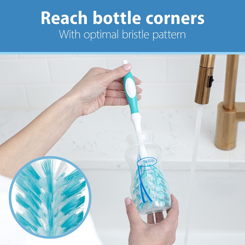 Dr. Brown's Deluxe Bottle Brush for Cleaning Baby Bottles, Nipples,