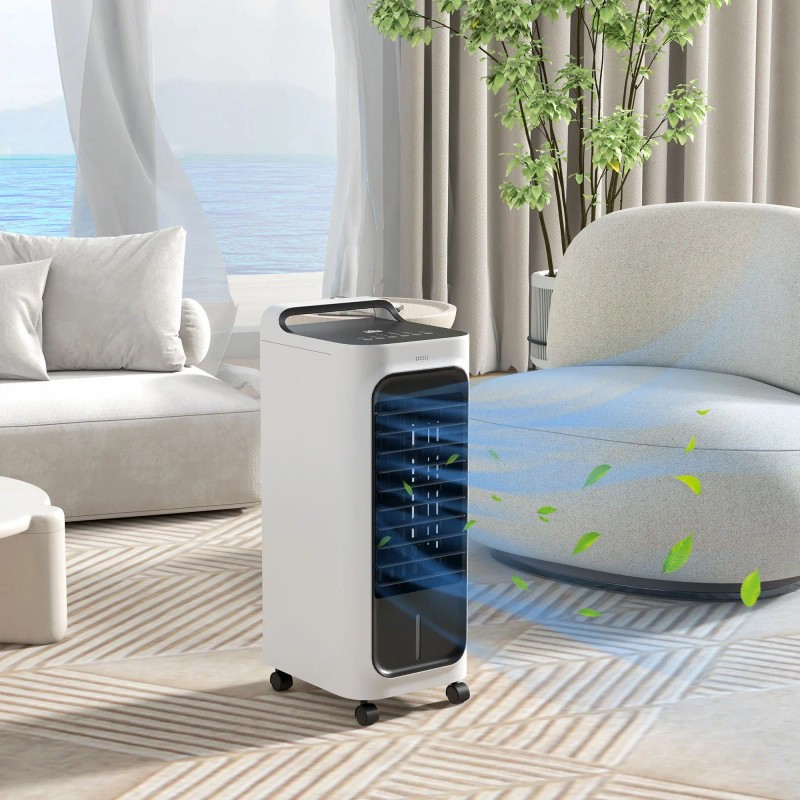 Remote Timer Oscillating Air Cooler with Ice Packs Water Humidifier