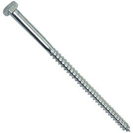 AERZETIX - C44591 - Set of 10 - Key Screws - Wood Screws M8x160mm - with Hexagonal Head 6 Sides - DIN571 - Galvanised Steel - Mounting Fixing Roof Plywood Plywood Panels