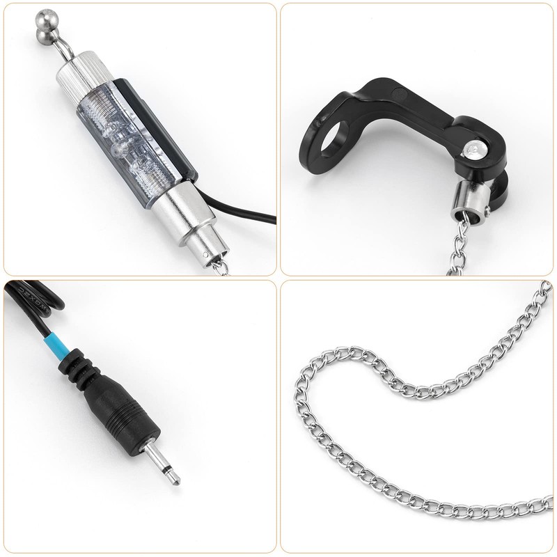 Dr.Fish Bite Indicator Set 3 Bobbins Carp Fishing Portable LED