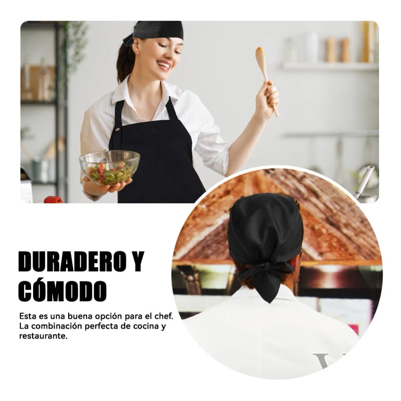 2 Delantal De Chef Impermeables Y 2 Gorros De Chef