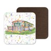 Coaster Caravan Static Holiday Home Coasters Watercolour Art Gift Work