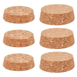 GORGECRAFT 6Pcs 2 Sizes Wine Bottle Corks Large Wooden Tapered Cork Plugs Replacement Glass Bottle Natural Soft Cork Lids Stoppers for Jars and Bottles Mason Jars DIY Crafts 2.24~2.36inch Diameter