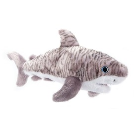 The Petting Zoo Tiger Shark Stuffed Animal Plushie, Gifts for Kids, Earth Keeperz Sealife Animals, Zoologee Grey Tiger Shark Plush Toy, 15 inches