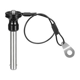 sourcing map Ball Lock Pins with Button Handle 304 Stainless Steel Push Button Quick Clamping Pin with 21 cm Wire (8 mm - 41 mm)