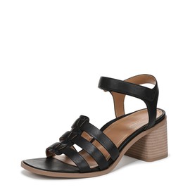 VIONIC Women's Maisy Sandal, Black Leather, 8 Wide