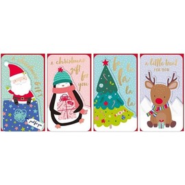 BG Christmas Money Wallets Xmas for Cash Gifts & Envelopes Pack of 4 - Choose Design (Design 5)