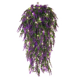 RECUTMS Artificial Hanging Plants - 4pcs Fake Ivy Vine Leaves Kitchen Plants for Wall House Room Garden Wedding Garland Indoor Outdoor Decoration No Baskets (Purple)