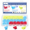 50pcs Nylon Flag Spade Female Insulated Quick Disconnects 22-18/16-14/12-10AWG Right