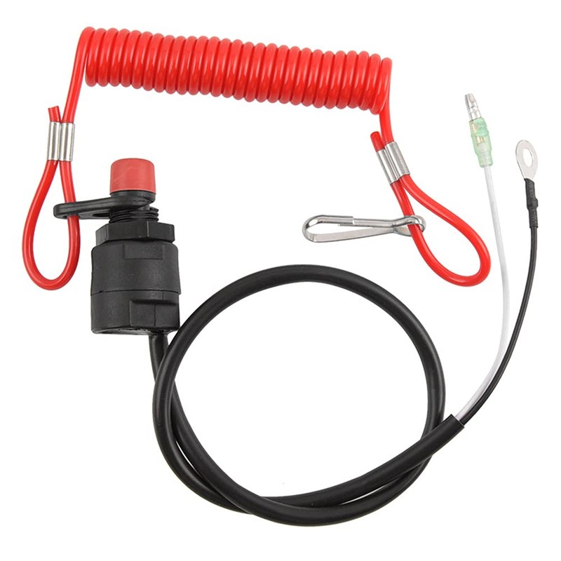 ANCLLO Universal Boat Outboard Engine Motor Lanyard Kill Urgent Stop