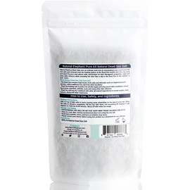 Natural Elephant Dead Sea Bath Salt Travel and Trial Sizes |100% Natural and Pure| Fine and Coarse Grain | for Bathing and Relaxation of Body and Mind (4 oz Trial Size, Coarse Grain)
