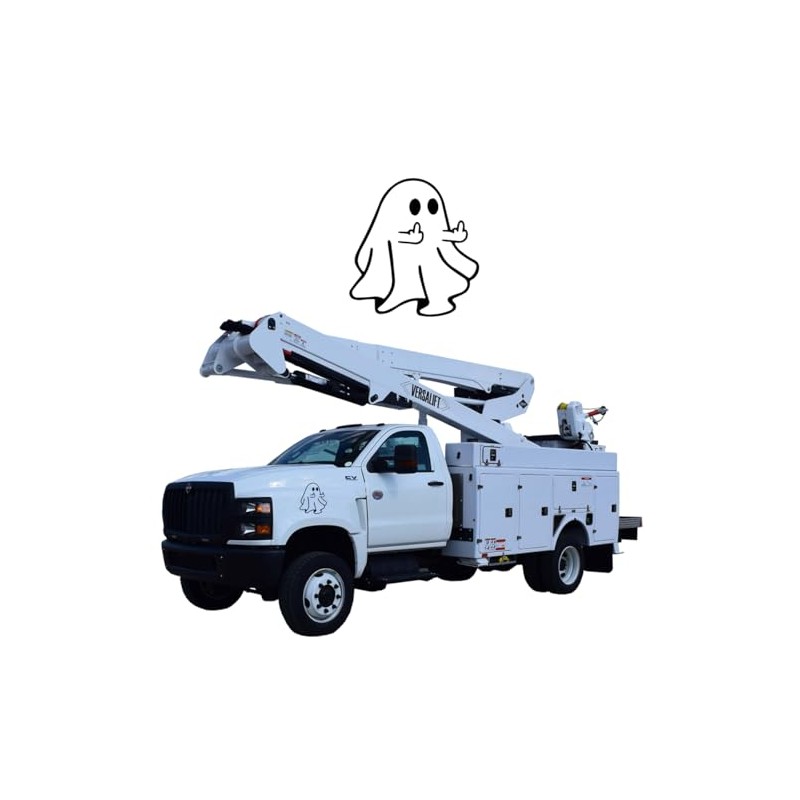 Calcomanía Fantasma Dedo Grosero Sticker Auto Suv Universal