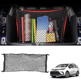 Karltys Envelope Style Cargo Net for Toyota Sienna 2026 2025 2024 2023 2022 2021, 2025 Sienna Accessories Rear Trunk Mesh Cargo Net, Elastic Heavy Duty Nylon Mesh Storage Netting Organizer
