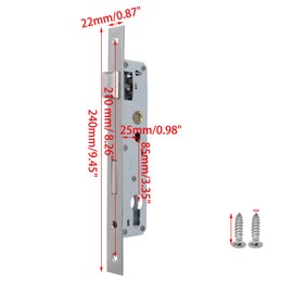 Wealrit 9-7/16" Mortise Lock for Glass Doors Sliding Patio Door Linkage Lock Replacement(Mortise 1")