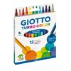 GIOTTO 0719 00 Turbo Color Fasermaler, Mehrfarbig, 12 Farben